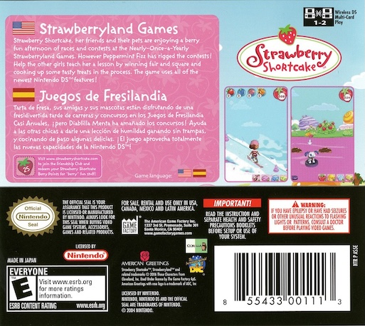 Strawberry Shortcake - Strawberryland Games — Box back