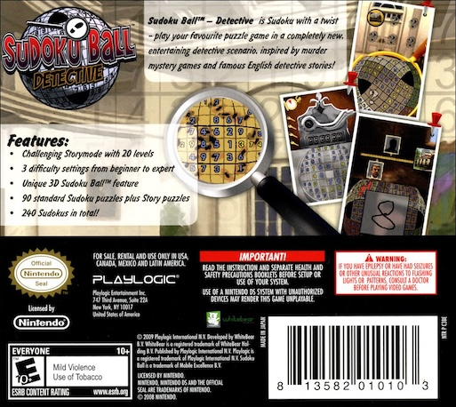 Sudoku Ball : Detective — Box back