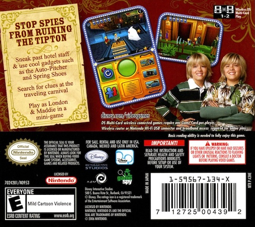 Suite Life of Zack & Cody, The - Circle of Spies — Box back
