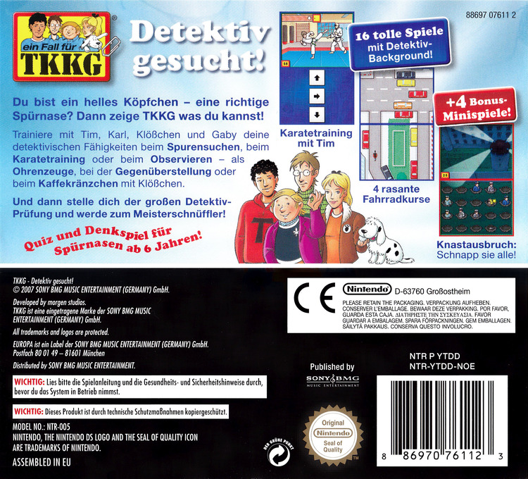TKKG - Detektiv gesucht! — Box back