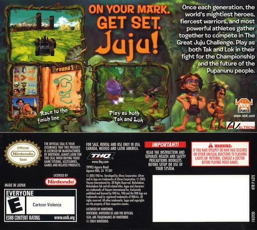 Tak : The Great Juju Challenge — Box back