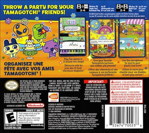 Tamagotchi Connection: Corner Shop 3 — Box back