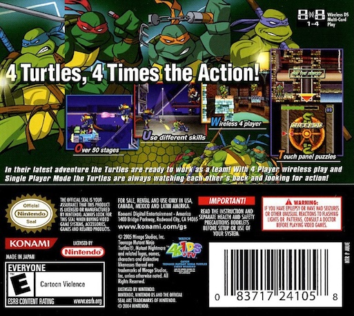 Teenage Mutant Ninja Turtles 3 : Mutant Nightmare — Box back