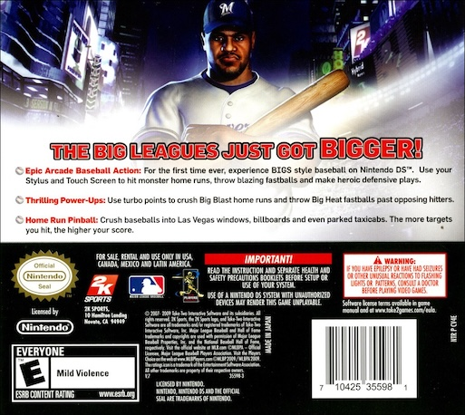 The Bigs 2 — Box back