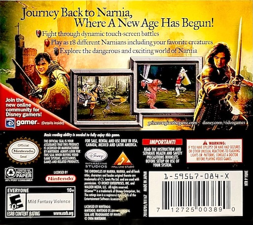 The Chronicles of Narnia - Prince Caspian — Box back