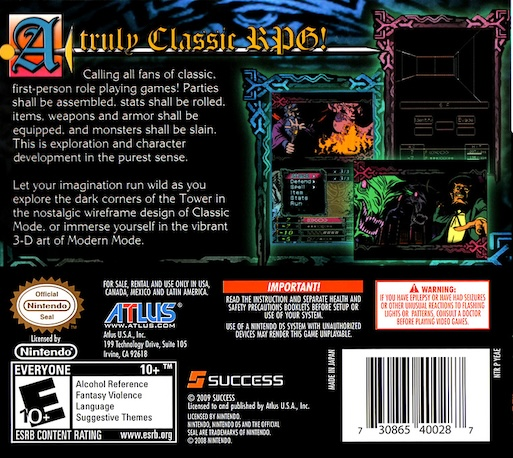 The Dark Spire — Box back