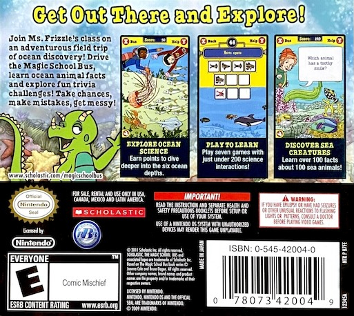 The Magic School Bus - Oceans — Box back