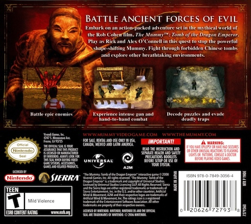 The Mummy - Tomb Of The Dragon Emperor — Box back