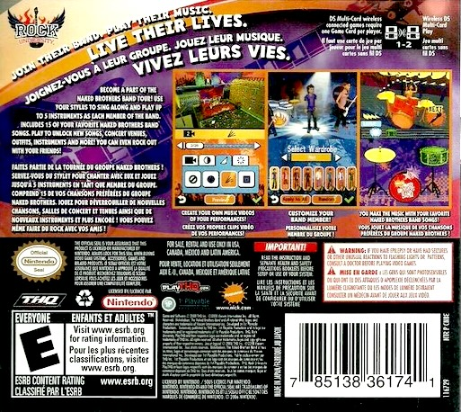 The Naked Brothers Band - The Video Game — Box back