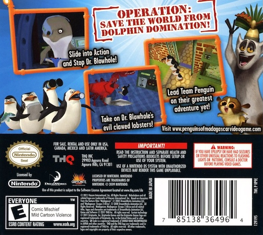 The Penguins of Madagascar : Dr. Blowhole Returns - Again! — Box back