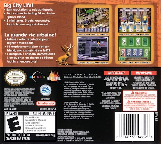 The Urbz : Sims in the City — Box back