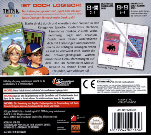 Think - Training Fuer Den Kopf - Kids - Ist Doch Logisch! — Box back