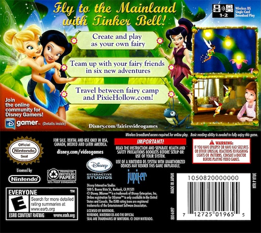 Tinker Bell and the Great Fairy Rescue — Box back