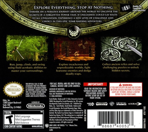 Tomb Raider - Underworld — Box back