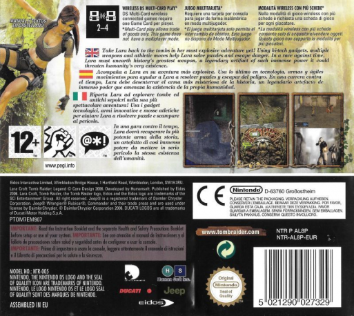 Tomb Raider : Legend — Box back