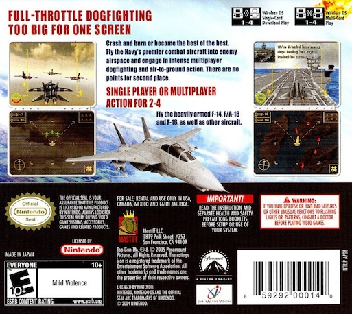 Top Gun — Box back