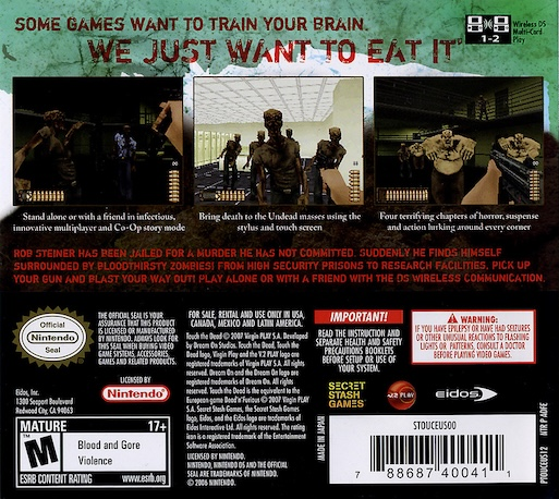 Touch The Dead — Box back