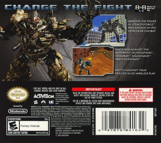 Transformers - Dark of the Moon - Decepticons — Box back