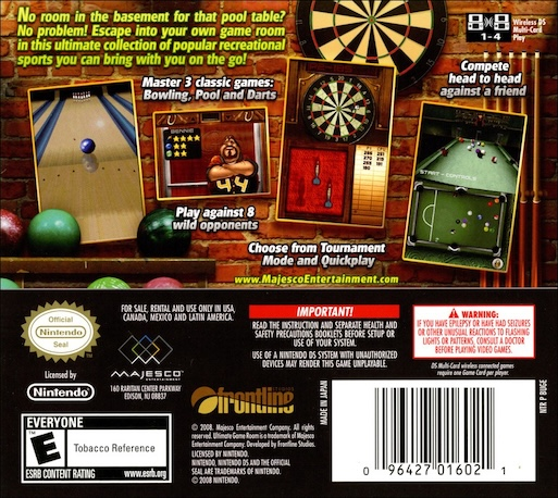 Ultimate Game Room — Box back