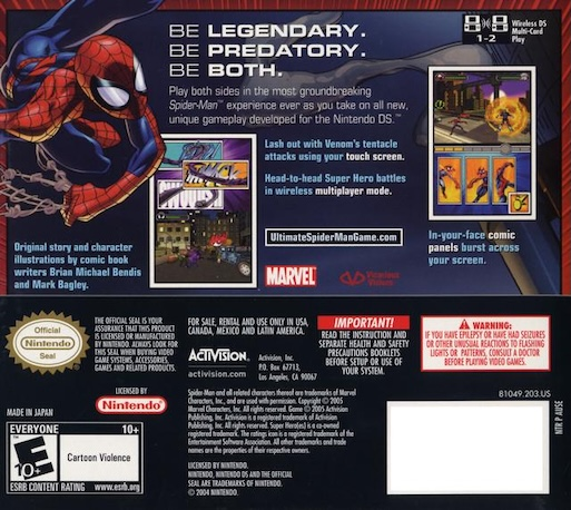 Ultimate Spider-Man — Box back