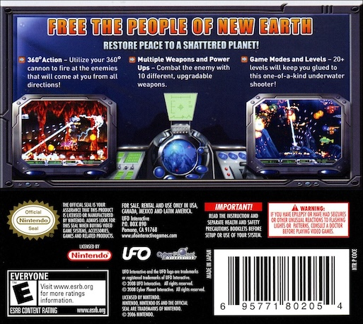 Underwater Attack — Box back