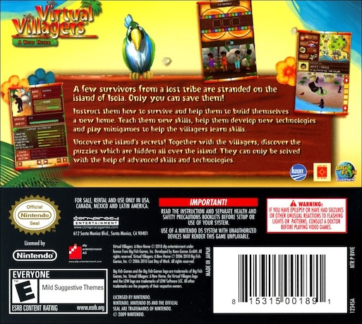 Virtual Villagers - A New Home — Box back