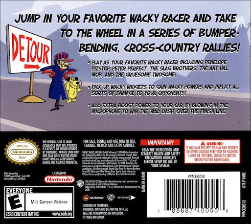 Wacky Races - Crash & Dash — Box back