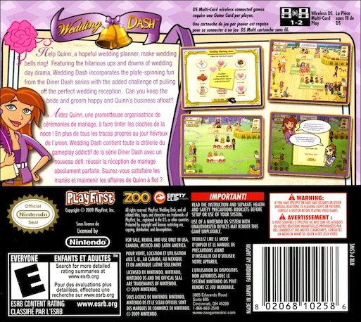 Wedding Dash — Box back