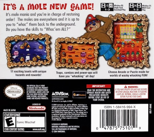 Whac-a-mole — Box back