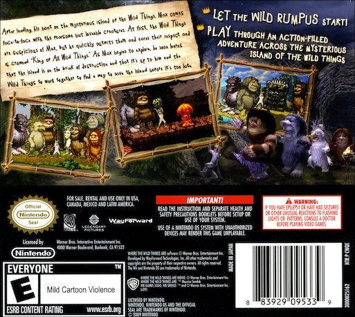 Where the Wild Things Are — Box back