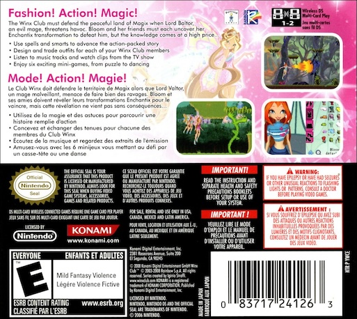 Winx Club : Mission Enchantix — Box back