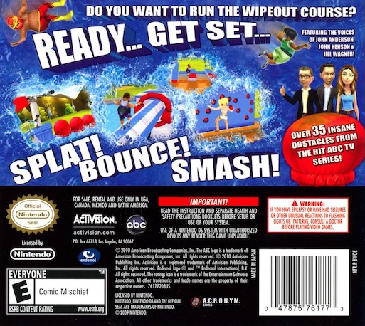 Wipeout : The Game — Box back