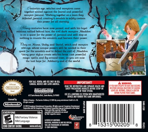 Witches & Vampires - The Secrets of Ashburry — Box back