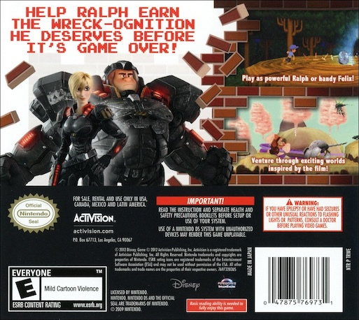 Wreck-It Ralph — Box back