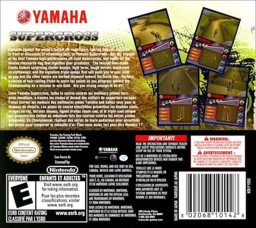 Yamaha Supercross — Box back