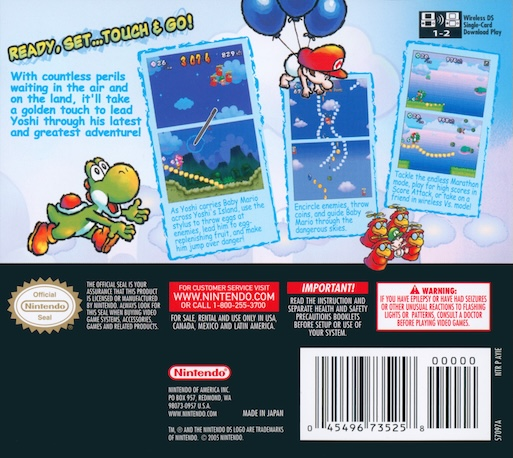 Yoshi Touch & Go — Box back