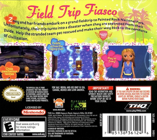 Zoey 101 - Field Trip Fiasco — Box back