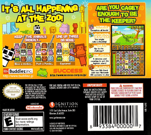 Zoo Keeper — Box back