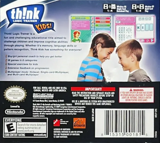 th!nk - Logic Trainer - KIDS! — Box back