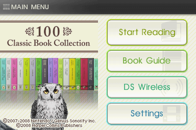 100 Classic Books — Title screen