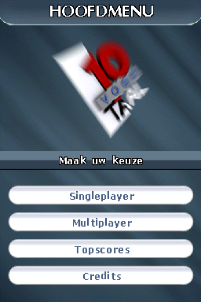 10 Voor Taal — Title screen