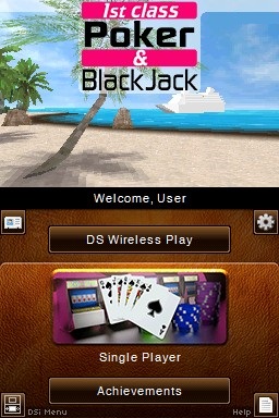 1st Class Poker BlackJack — Title screen