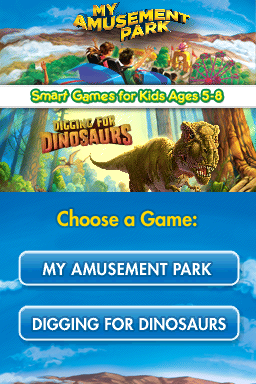 2 Game Pack - My Amusement Park  Digging For Dinosaurs — Title screen