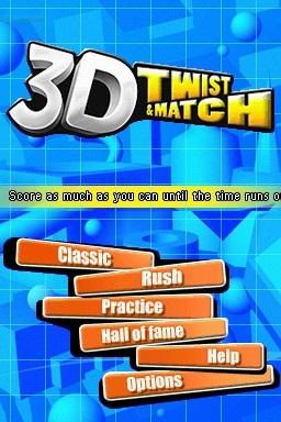 3D Twist Match — Title screen