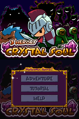 3 Heroes - Crystal Soul — Title screen