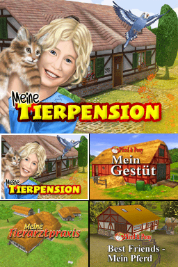 4 In 1 - Meine Tierarztpraxis  Meine Tierpension  Mein Gestuet  Mein Pferd — Title screen