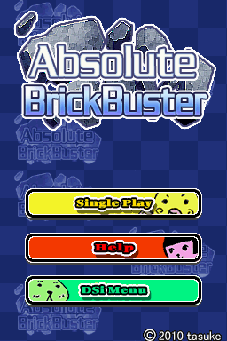 Absolute BrickBuster — Title screen