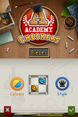 Academy Checkers — Title screen