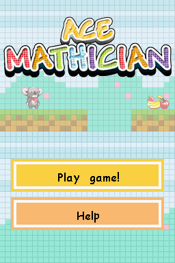 Ace Mathician — Title screen