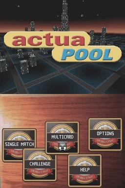 Actua Pool — Title screen